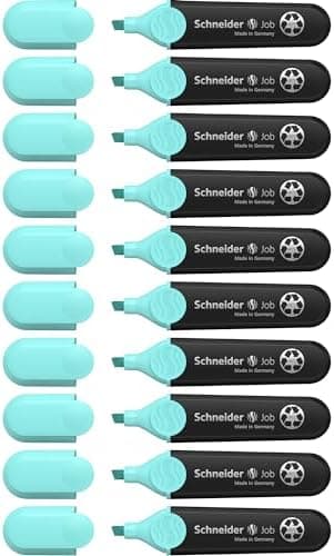 Schneider Job 150 Pastell Textmarker - recycelter Kunststoff, Der blaue Engel ausgezeichnet, 10er Pack rosé