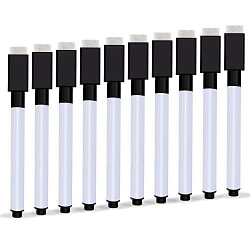 **Tiefgraue Magnetische Whiteboard Stifte, 10 Stück Abwischbar für Whiteboards und Memoboard**
| **Magnetische Folienst
