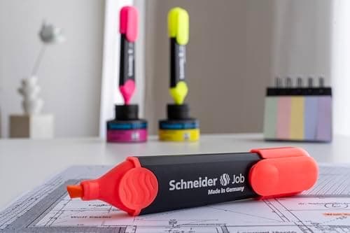 Schneider Job 150 Pastell Textmarker - recycelter Kunststoff, Der blaue Engel ausgezeichnet, 10er Pack rosé