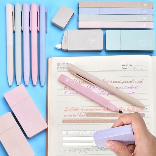 17 Textmarker Pastell Set für Journal und Büro - Aesthetic Bible Highlighter und Fineliner für Bibel und Schulbedarf
|
