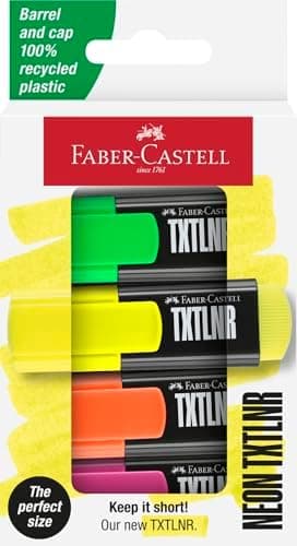 Faber-Castell 154218 Textmarker Set TXTLNR - 8 Pastell Marker für Kinder und Erwachsene | Dichte Farbgebung, Portabel De