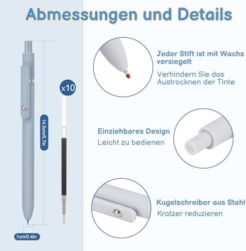 33 Stück Textmarker Pastell Set für Büro und Schulalltag - Aesthetic Marker mit 10 Ersatzminen und 6 Korrekturbändern
|