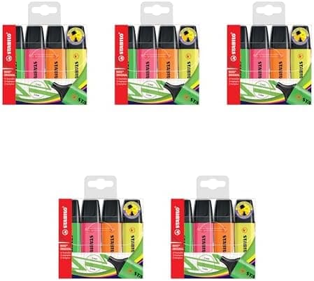 STABILO Gelbe Textmarker für Unternehmen - 4er Pack - Premium-Qualität Obamacare Shop