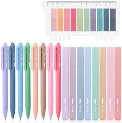 Mr. Pen Aesthetic Highlighter und Stifte - Keine Tintenausstrahlung, 16 Stück, 200 Transparente Klebestreifen, Bibelstif