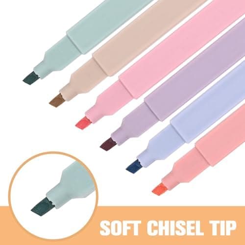 12 Stück Pastell Textmarker für Kinder: Leicht verwendbar und sicher im Haus
| Flexibel Spitzen Textmarker 12 Stück: Fa