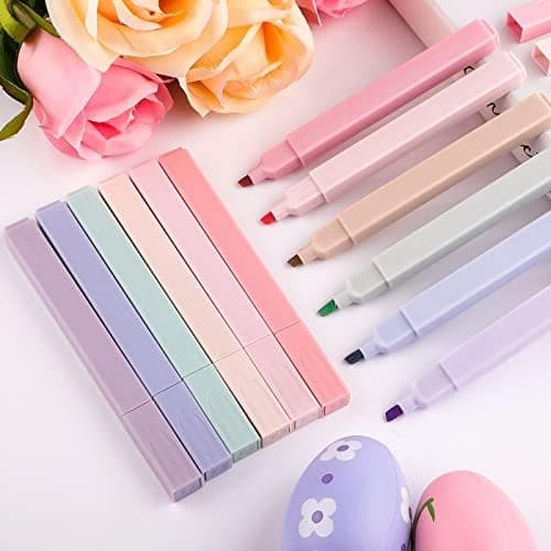 Pastell Textmarker Set für Tagebuch und Notizbuch - Aesthetic Marker Stifte 12 Stück Highlighter Pen
| Pastell Highligh