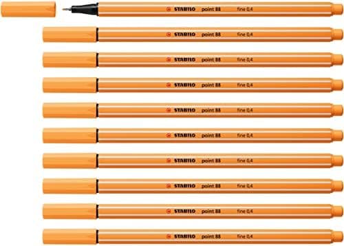 STABILO Fineliner point 88-10er Pack Schwarz für Büro und Studium