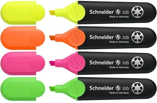 Schneider Job 150 Pastell Textmarker - aus recyceltem Kunststoff, ausgezeichnet mit Der blaue Engel - Sortiert in türki