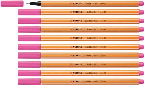 STABILO Fineliner point 88-10er Pack Schwarz für Büro und Studium