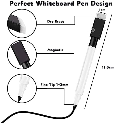 Tintenfree VOTON Whiteboard Marker - 10 Farben, Magnetwhiteboard Stifte und Radiergummi Set für professionelle Whiteboa