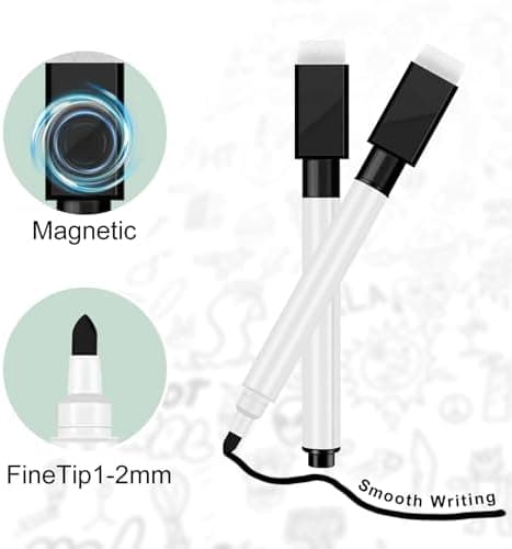 Whiteboard Marker 10 Stück Schwarz Abwischbar Schule Büro
| Magnetisch Whiteboard Stifte 10 Stück Schule Zuhause
| Abwi