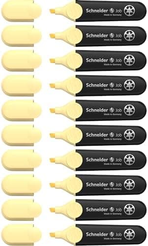 Schneider Job 150 Pastell Textmarker - recycelter Kunststoff, Der blaue Engel ausgezeichnet, 10er Pack rosé