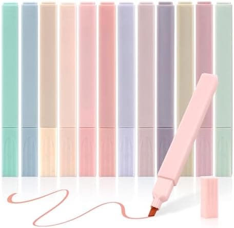 Pastell Marker Set für Bibel, 12 Stück, Highlighter Funktionalität
| Highlighter Stifte Pastell Set, 12 Stück, Bibeltex