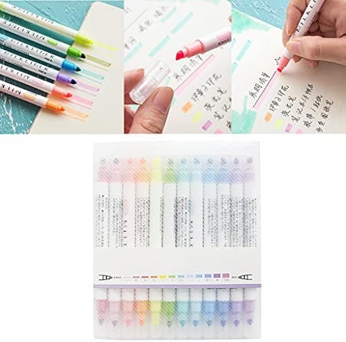 No Bleeding Pastell Textmarker - Bible Textmarker Pastell Textmarker Set für Bibelnotizen Liquid Highlighter Pens
| Pas