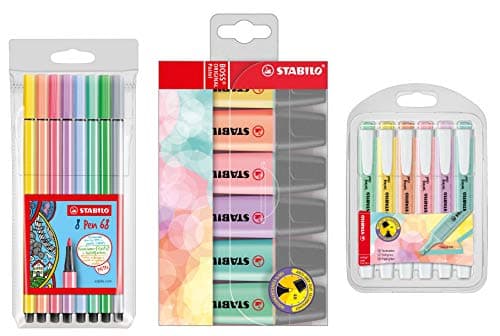 Stabilo Textmarker BOSS ORIGINAL Pastel Farben - Ideal für Kreatives Schreiben und Illustration
| Stabilo Textmarker BO