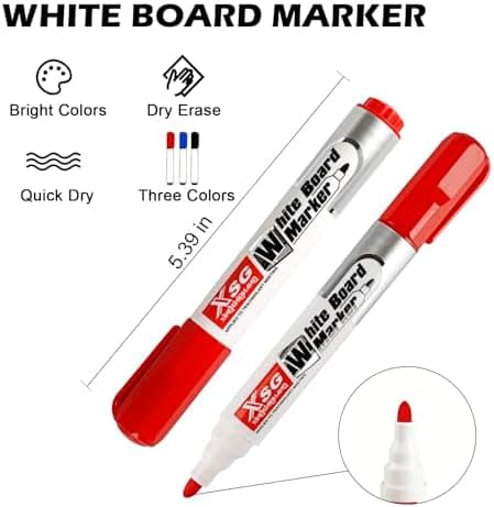 Whiteboard Marker 12er Pack Trocken Abwischbar Rundspitze 3mm Perfekt für Schule Büro Zuhause