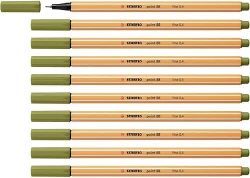 STABILO Fineliner point 88-10er Pack Schwarz für Büro und Studium