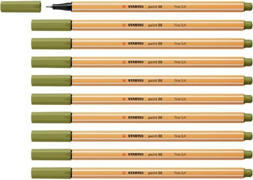 STABILO Fineliner point 88-10er Pack Schwarz für Büro und Studium