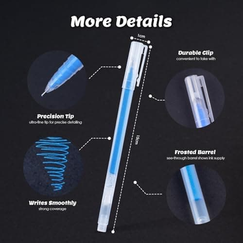 SmootherPro Farbige Gelstifte 0,5 mm Feine Tintenroller-Set zur Kunst Zeichnen Skizzieren Scrapbooking (CS005-6)