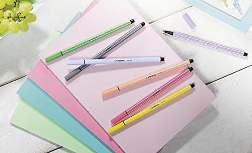 STABILO Textmarker BOSS ORIGINAL Pastel - 6er Pack - Pudriges Gelb, cremige Pfirsichfarbe, rosiges Rouge, Schimmer von L