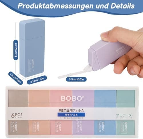 33 Stück Textmarker Pastell Set für Büro und Schulalltag - Aesthetic Marker mit 10 Ersatzminen und 6 Korrekturbändern
|
