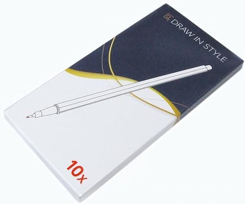 10x Fineliner Schwarz für Precises Schreiben und Zeichnen im Büro und zu Hause
| 10x Metallgefaserte Fineliner mit fein