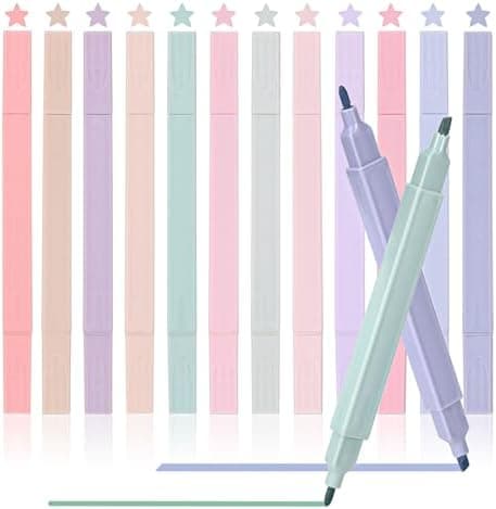 12 Stück Pastell Textmarker für Kinder: Leicht verwendbar und sicher im Haus
| Flexibel Spitzen Textmarker 12 Stück: Fa