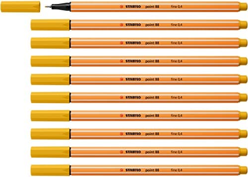 STABILO Fineliner point 88-10er Pack Schwarz für Büro und Studium
