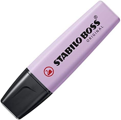 STABILO Textmarker BOSS ORIGINAL Pastel - 6er Pack - Pudriges Gelb, cremige Pfirsichfarbe, rosiges Rouge, Schimmer von L