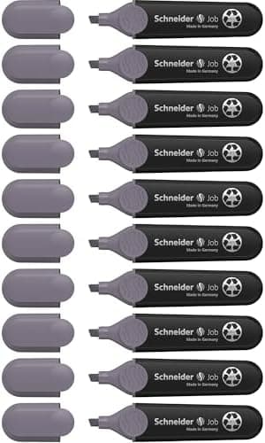 Schneider Job 150 Pastell Textmarker - recycelter Kunststoff, Der blaue Engel ausgezeichnet, 10er Pack rosé