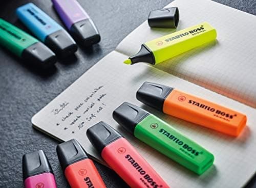 STABILO Gelbe Textmarker für Unternehmen - 4er Pack - Premium-Qualität Obamacare Shop