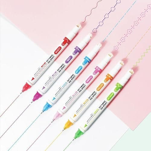 20 Stück Bunter Highlighter für Notizen und Zeichnung, Mehrere Farben 0.5mm Schnelltrocknende Tinte Markierstift Verwend