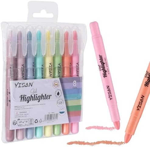 YISAN Bibel Textmarker – Pastellfarben für Bibel Highlights, Ideal für Prediger und Studierende, in 8 Farben Set, 70641