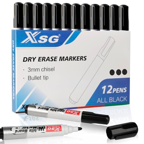 Whiteboard Marker 12er Pack Trocken Abwischbar Rundspitze 3mm Perfekt für Schule Büro Zuhause