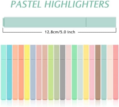Colpart Ästhetische Textmarker Pastell - 12 PCS Highlighter Pen, Text Marker Stifte für Journaling und Note Nehmen im Sc