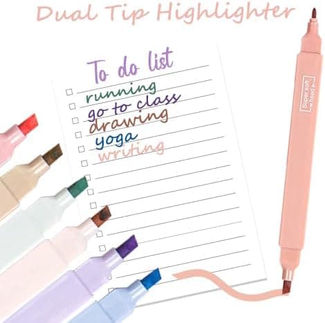 Pastellfarbiger Ästhetischer 12-PKS Textmarker für Journal und Bibel
| No-Bleed Highlighter mit weicher Keilspitze zur