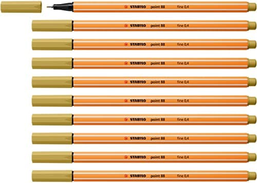 STABILO Fineliner point 88-10er Pack Schwarz für Büro und Studium