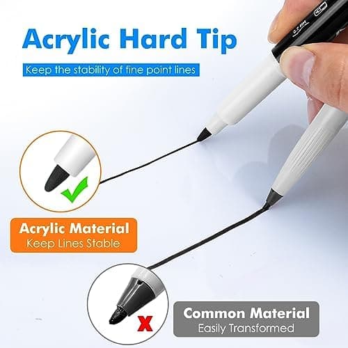 Maxtek Magnetic Dry-Erase Markers, 6 Stücke, Schwarz, Trockenausschlag, Radiergummi, Abwischbar, Geruchsarmer, Ethikomsi