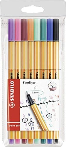 STABILO Fineliner point 88-10er Pack Standardfarben für Kritikler in der Büro- und Schulnutzung mit feinen Linien undmul