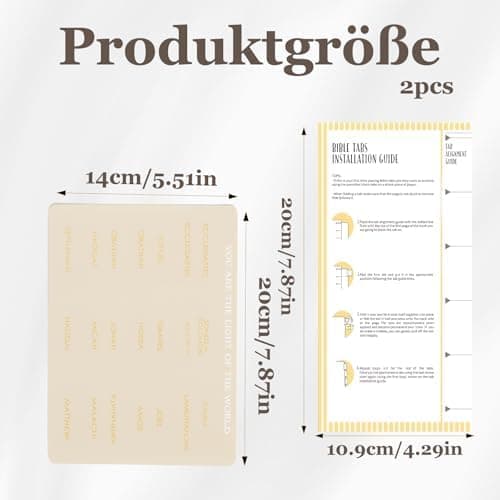 BibelRegister Deutsch Neues Leben Bibelmarker mit Schreibrand, praktisches BibelZubehör für Bibel mit Register
| Neues