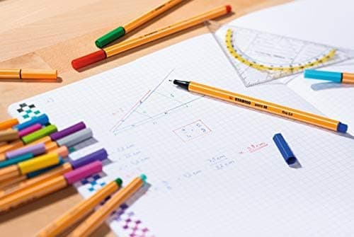 STABILO Fineliner point 88-10er Pack Schwarz für Büro und Studium