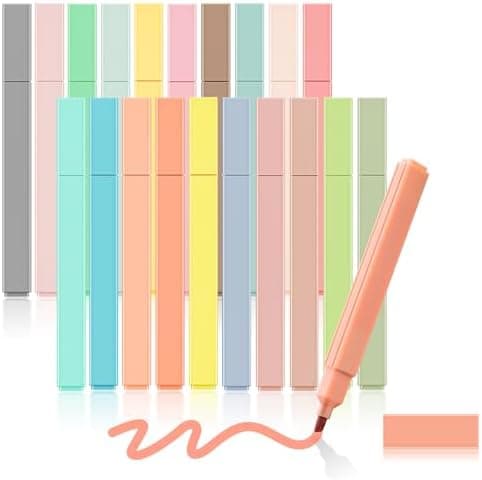 Colpart Ästhetische Textmarker Pastell - 12 PCS Highlighter Pen, Text Marker Stifte für Journaling und Note Nehmen im Sc