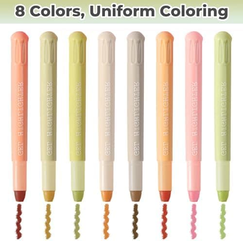 Bibel Textmarker 8 Farben - Highlighter Stifte Set für Bibelstudium und Schule - No Bleed Pastellfarben
| Bibel Highlig
