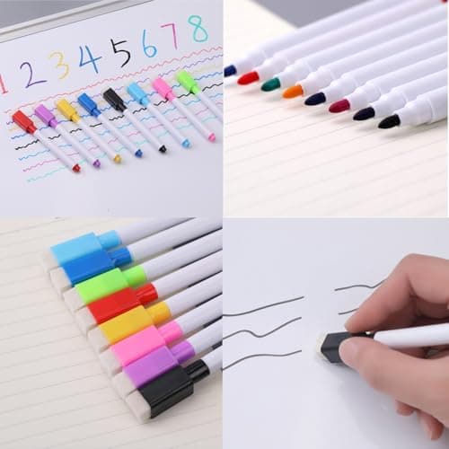 12 Stück Whiteboard Stifte 9 Farben Magnetische Dry Erasable Marker für Büro und Zuhause
| 12 x 9 Farben Whiteboard Mar