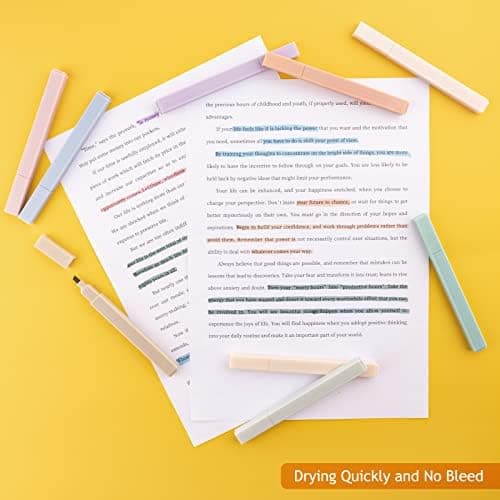 Colpart Ästhetische Textmarker Pastell - 12 PCS Highlighter Pen, Text Marker Stifte für Journaling und Note Nehmen im Sc