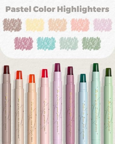 WEMATE Bibel Textmarker - 9-Teiliges Gel Textmarker Set für Bibelmarker
| WEMATE Bibel Textmarker - Hervorragendes Bibe
