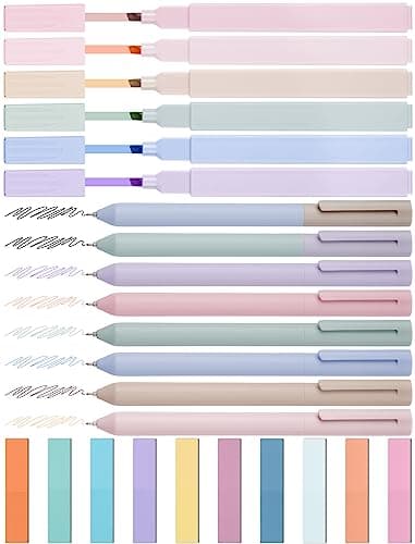 NiArt 14 Textmarker Pastell Set, Morandi Farben & Aesthetic Bible Marker & Für Journalisten