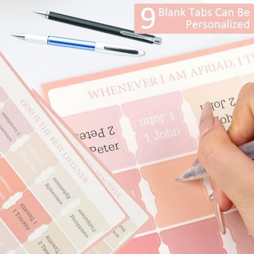 75 Stück Rosa Grau Bible Tabs, einfacher Bible Zubehör für Frauen und Männer bei der Bibelstudie - Bible Register für ei