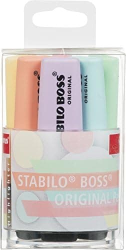 Stabilo Textmarker BOSS ORIGINAL Pastel Farben - Ideal für Kreatives Schreiben und Illustration
| Stabilo Textmarker BO