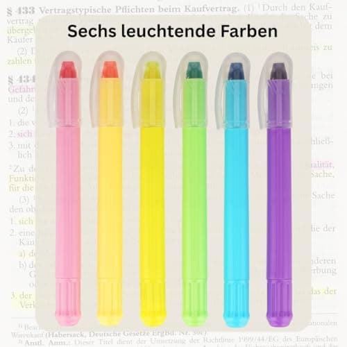 Habersack Gesetzbücher Gel-Textmarker Satorius -farbenfroh für dünnes Papier und Kommentare
| Gesetzbücher Highlighter
